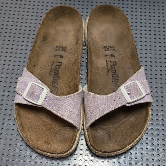 Papillio Mauve Slide Sandals with Buckle - Picture 1 of 7